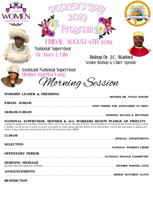 Women S Day Program Template Postermywall