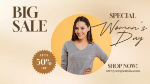 Women's Day Sale Pos Twitter template