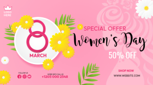 Women's Day Sale Twitter-opslag template