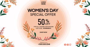 Bianco Women's Day Sale Facebook-annonce Template