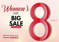 Women's Day Sale Event A4 template