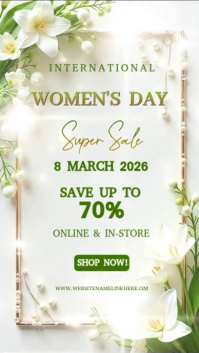 Biały International Women's Day Sale Instagram Story Template