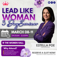 White Women's Leadership Seminar Сообщение Instagram Template