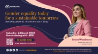 women's day seminar webinar conference Presentation (16:9) template