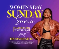 women's day sunday service Medium Rectangle template