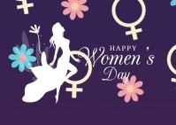Women's day Template Postcard
