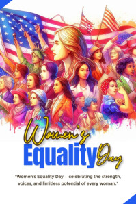 Women's equality day Póster template