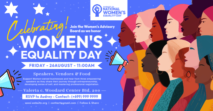 Women's Equality Day Post Template ภาพที่แชร์บน Facebook