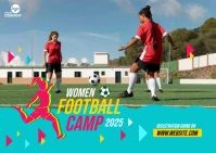 Women's Football Camp Template Pocztówka