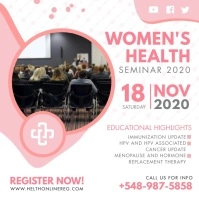 Women's Health Event Seminar Advert Square (1:1) template