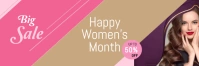women's history month flyer Banner 2' × 6' template