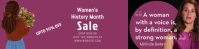 women's history month flyer Banner 2' × 8' template