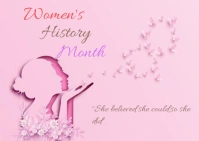 Women's history month frame/poster design template Ikhadi leposi