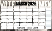 Women's History Month March Calendar (US Legal) template
