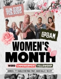 Women's Month Empowerment ใบปลิว (US Letter) template