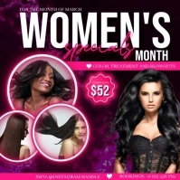 WOMEN'S MONTH HAIR SALON AD TEMPLATE Instagram Post
