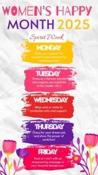 Women's Month Spirit Week Historia de Instagram template