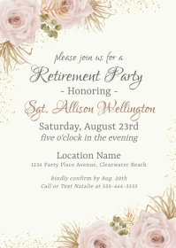 Women's Retirement from Invitation A6 template