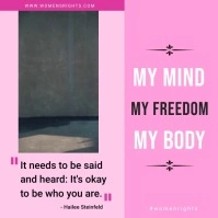 Women's Rights Freedom Instagram Video Carré (1:1) template