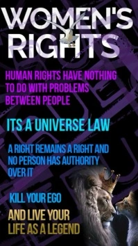 Women's Rights poster Templates Instagram na Kuwento