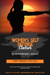 Women S Self Defense Classes Flyer Template Postermywall Women S Self Defense Classes Flyer Template Postermywall