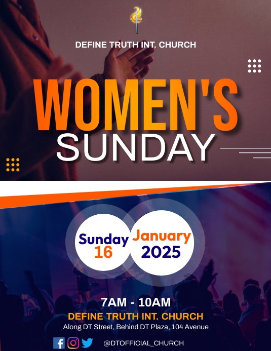 women's sunday Flyer (US Letter) template
