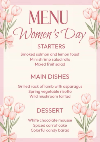 Women’s Day Menu Template A4