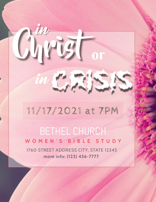 Women's Bible Study Invitation PosterMyWall