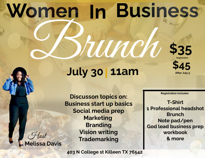 women's business brunch Flyer (US Letter) template