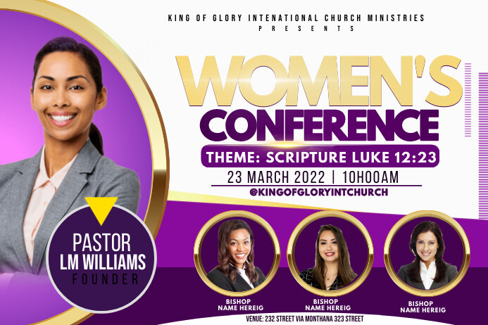 women's conference Plakat template