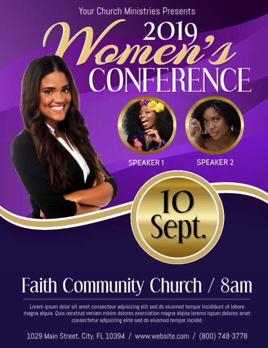 Women's Conference Template PosterMyWall