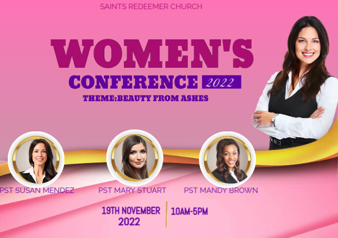Woman Conference Program Women's conference Template | PosterMyWall