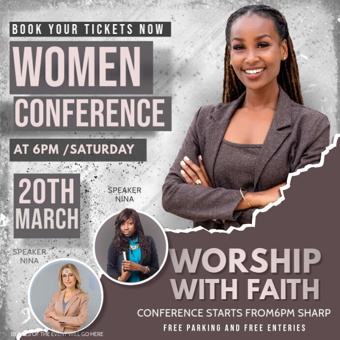 women's conference Wpis na Instagrama template