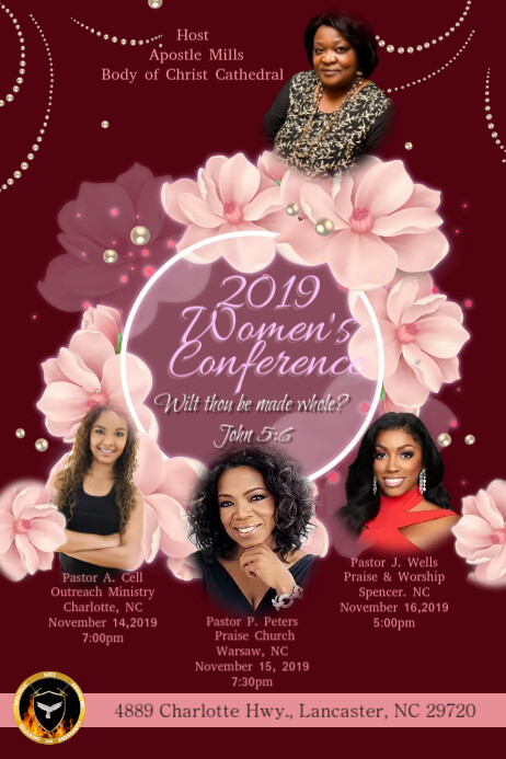 Woman Conference Program A women's conference Template | PosterMyWall
