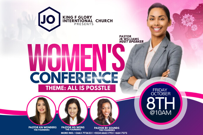 women's conference Plakat template