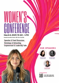 Women's Conference Flyer A4 template