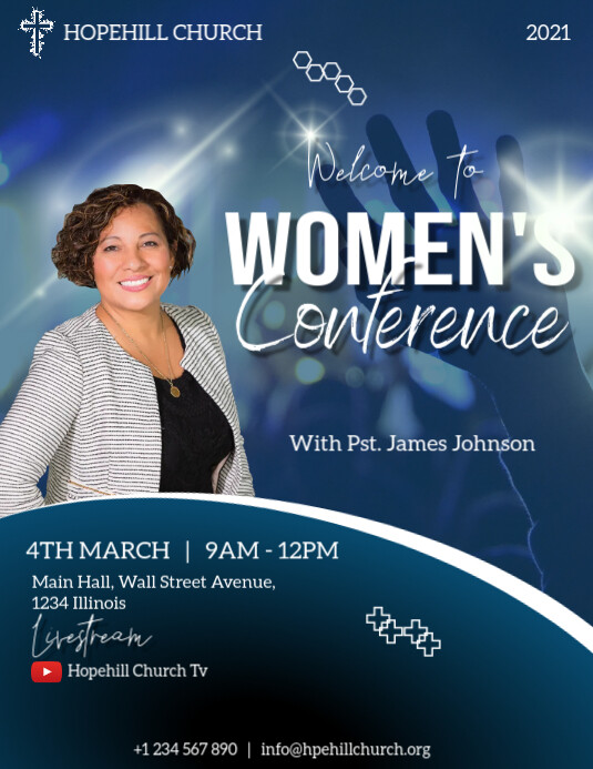 women's conference flyer Template PosterMyWall