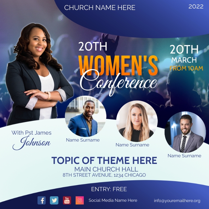 Copy of women's conference flyer PosterMyWall