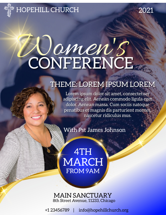 Copy of women's conference flyer PosterMyWall