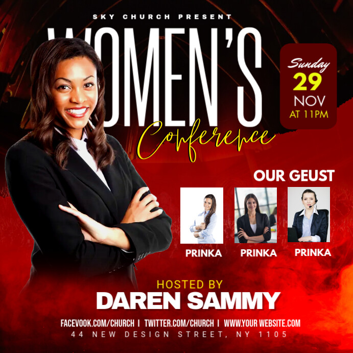 Women's Conference Social Media ad Square (1:1) template