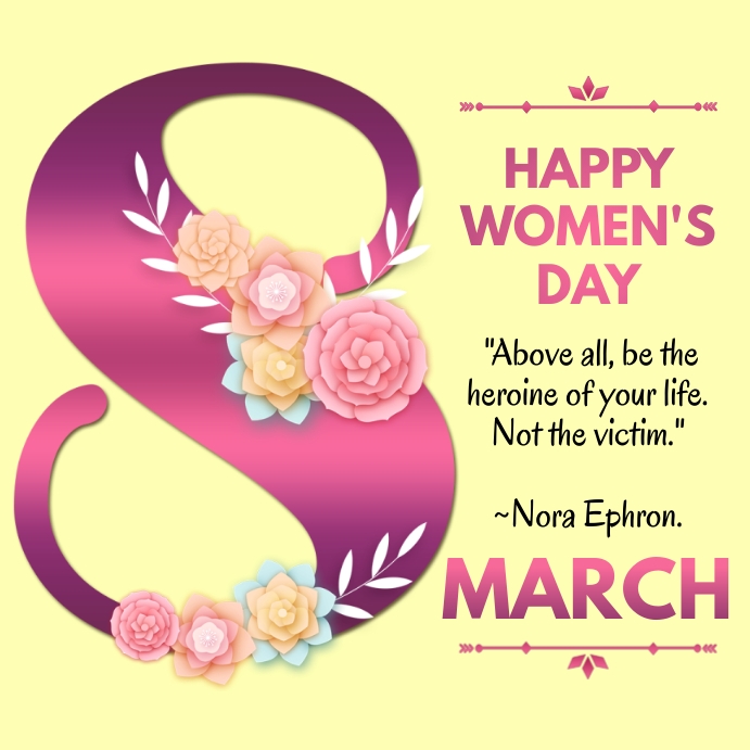 Women's Day, Quote Template PosterMyWall