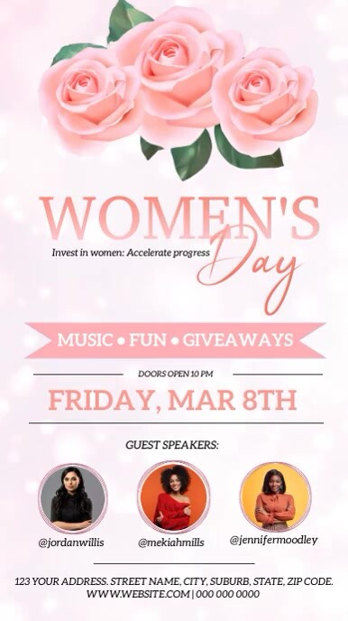 WOMEN'S DAY BRUNCH EVENT DESIGN TEMPLATE Instagram Story
