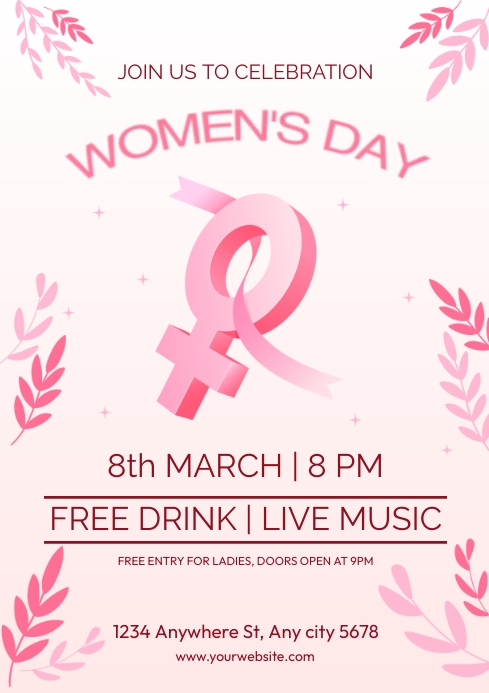 Women's day celebration A2 format template