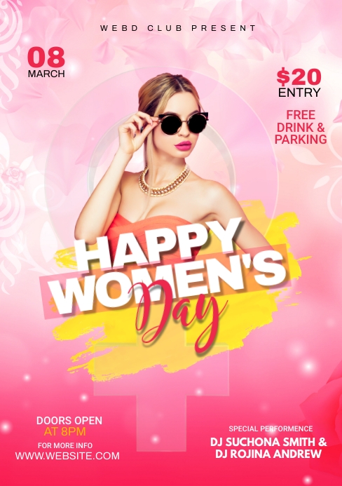 Women's Day Celebration A5 template
