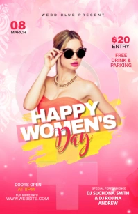 Women's Day Celebration Half Page Wide template