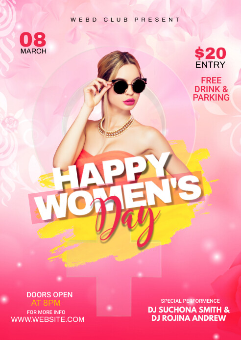 Women's Day Celebration A6 template