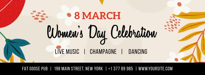 Women's day celebration Facebook cover template