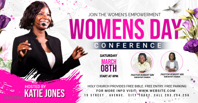 Women's Day church Conference Okładka wydarzenia na Facebooku template
