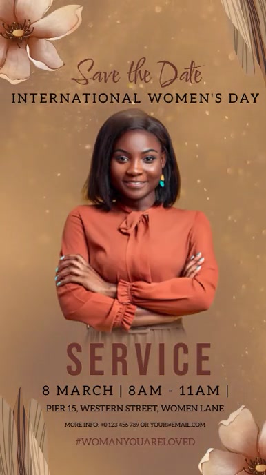 WOMEN'S DAY CHURCH EVENT FLYER AD TEMPLATE Instagram Story