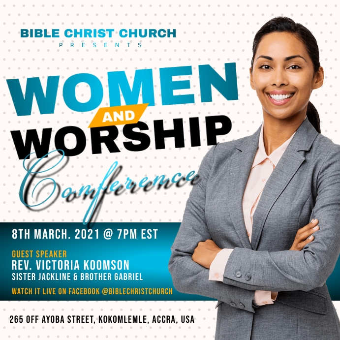 Women's Day Church Program Poster Template | PosterMyWall